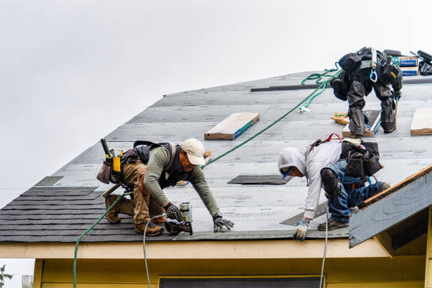Professional Gutter Installation technician working in Laguna Beach, CA